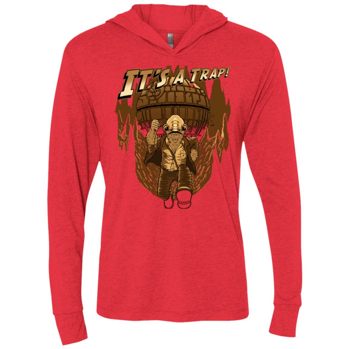 T-Shirts Vintage Red / X-Small It's a trap!! Triblend Long Sleeve Hoodie Tee