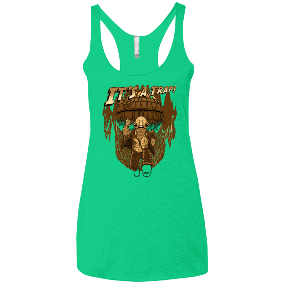 T-Shirts Envy / X-Small It's a trap!! Women's Triblend Racerback Tank