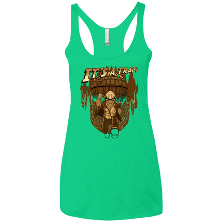 T-Shirts Envy / X-Small It's a trap!! Women's Triblend Racerback Tank
