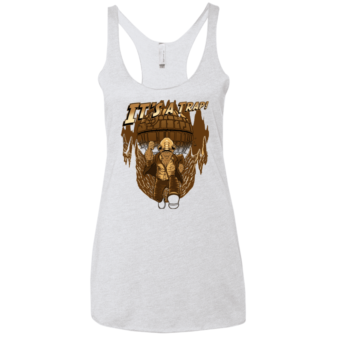 T-Shirts Heather White / X-Small It's a trap!! Women's Triblend Racerback Tank