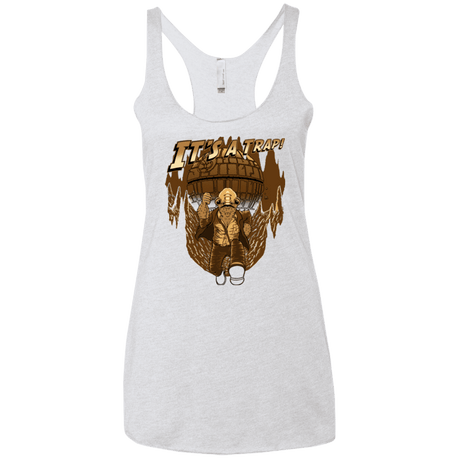 T-Shirts Heather White / X-Small It's a trap!! Women's Triblend Racerback Tank