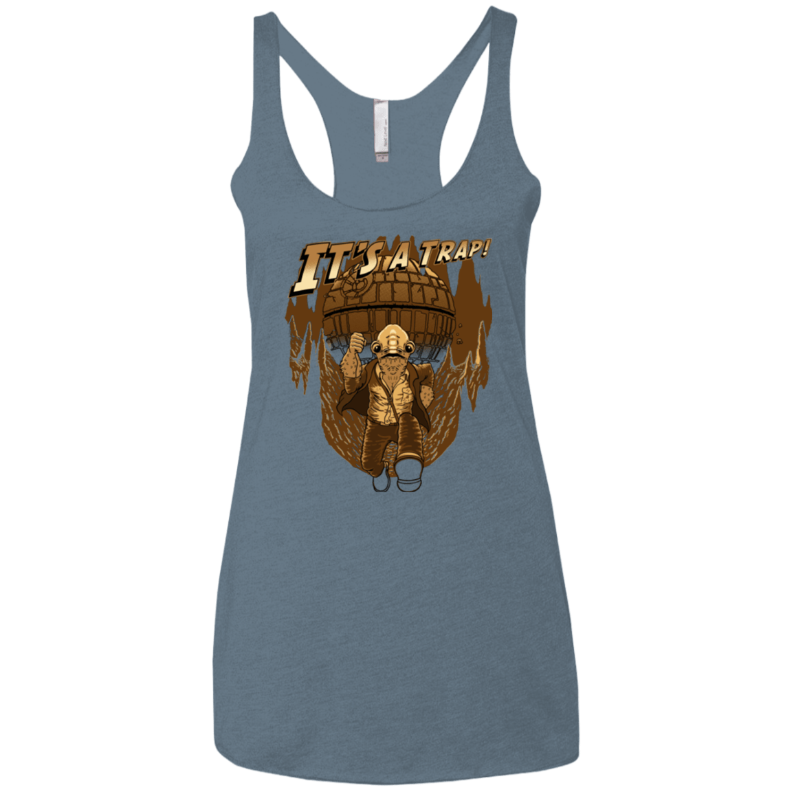 T-Shirts Indigo / X-Small It's a trap!! Women's Triblend Racerback Tank