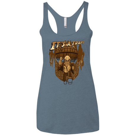 T-Shirts Indigo / X-Small It's a trap!! Women's Triblend Racerback Tank