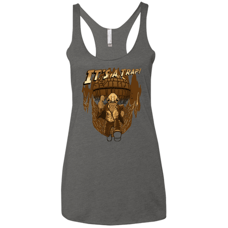 T-Shirts Premium Heather / X-Small It's a trap!! Women's Triblend Racerback Tank