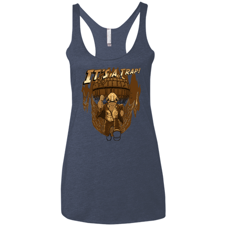 T-Shirts Vintage Navy / X-Small It's a trap!! Women's Triblend Racerback Tank