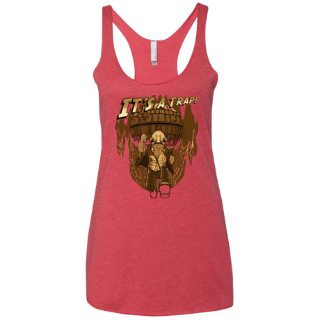 T-Shirts Vintage Red / X-Small It's a trap!! Women's Triblend Racerback Tank