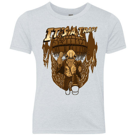 T-Shirts Heather White / YXS It's a trap!! Youth Triblend T-Shirt