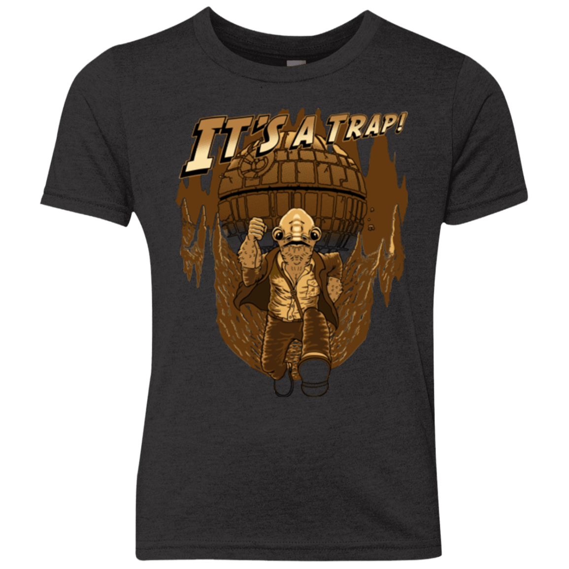 T-Shirts Vintage Black / YXS It's a trap!! Youth Triblend T-Shirt