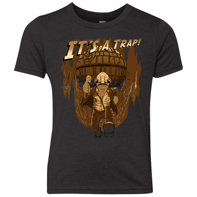 T-Shirts Vintage Black / YXS It's a trap!! Youth Triblend T-Shirt