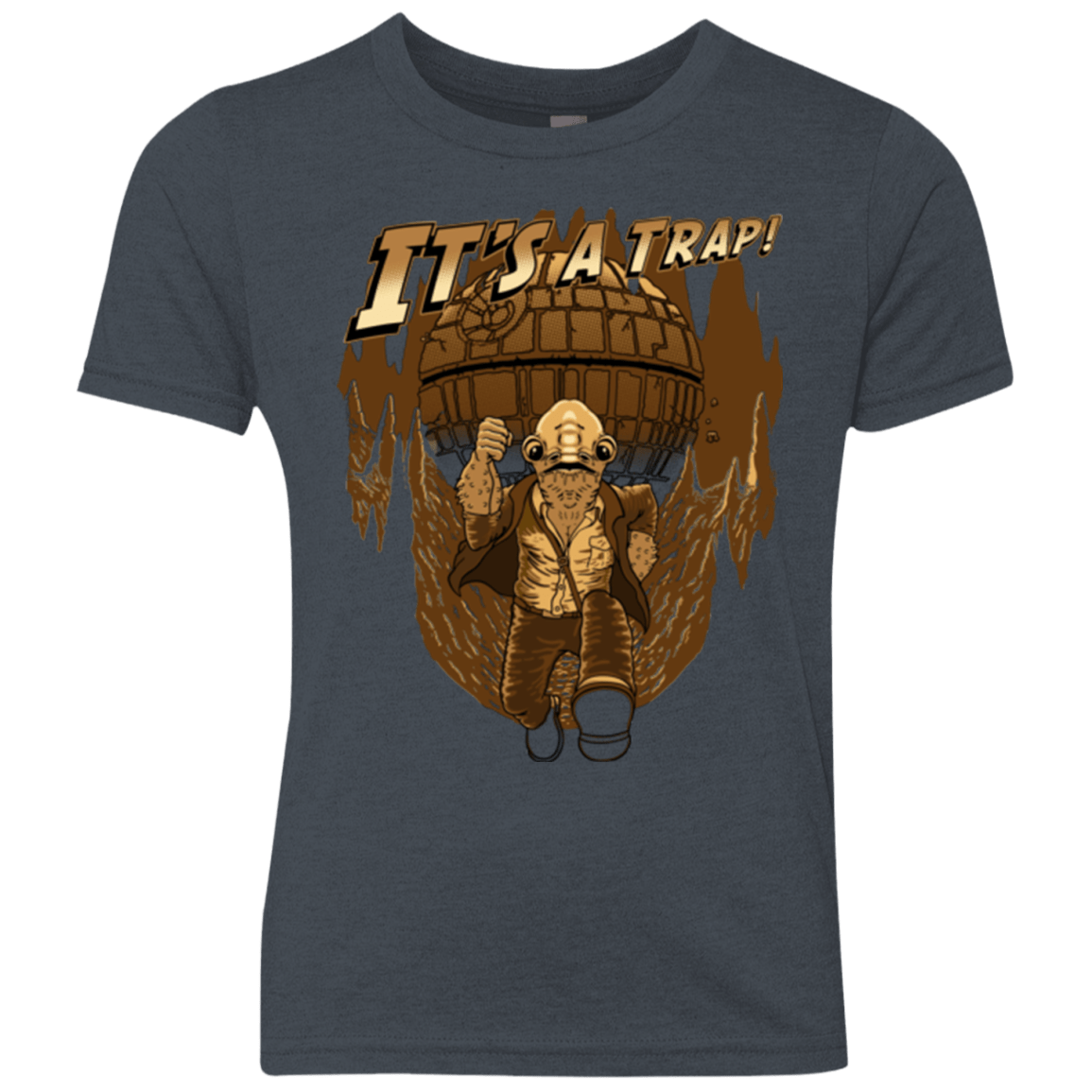 T-Shirts Vintage Navy / YXS It's a trap!! Youth Triblend T-Shirt