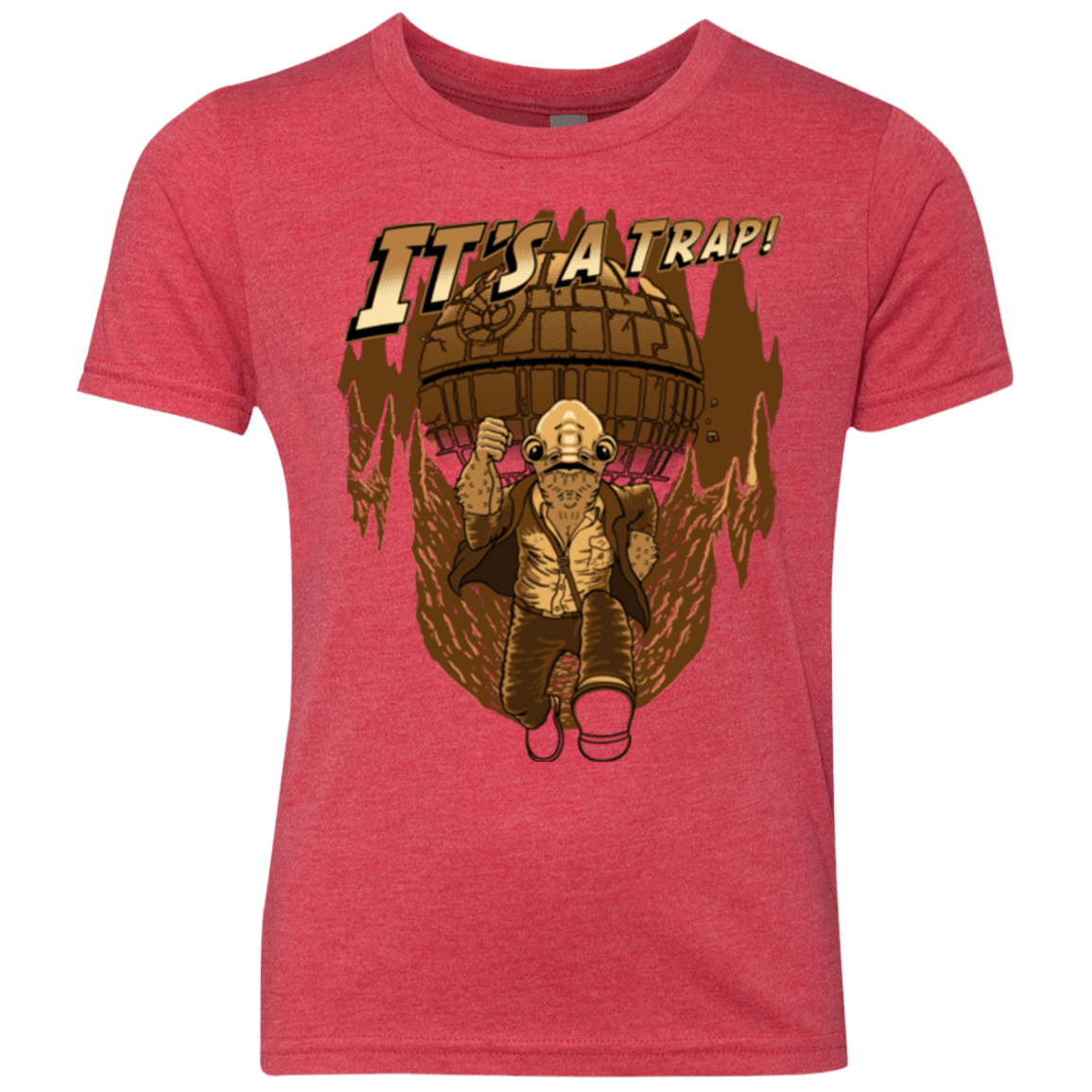 T-Shirts Vintage Red / YXS It's a trap!! Youth Triblend T-Shirt
