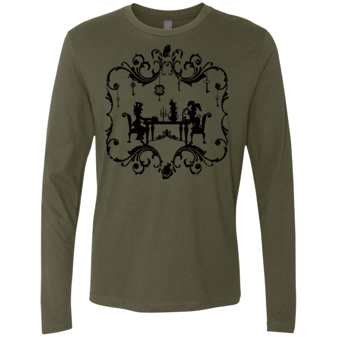 T-Shirts Military Green / Small It's Always Tea Time Men's Premium Long Sleeve
