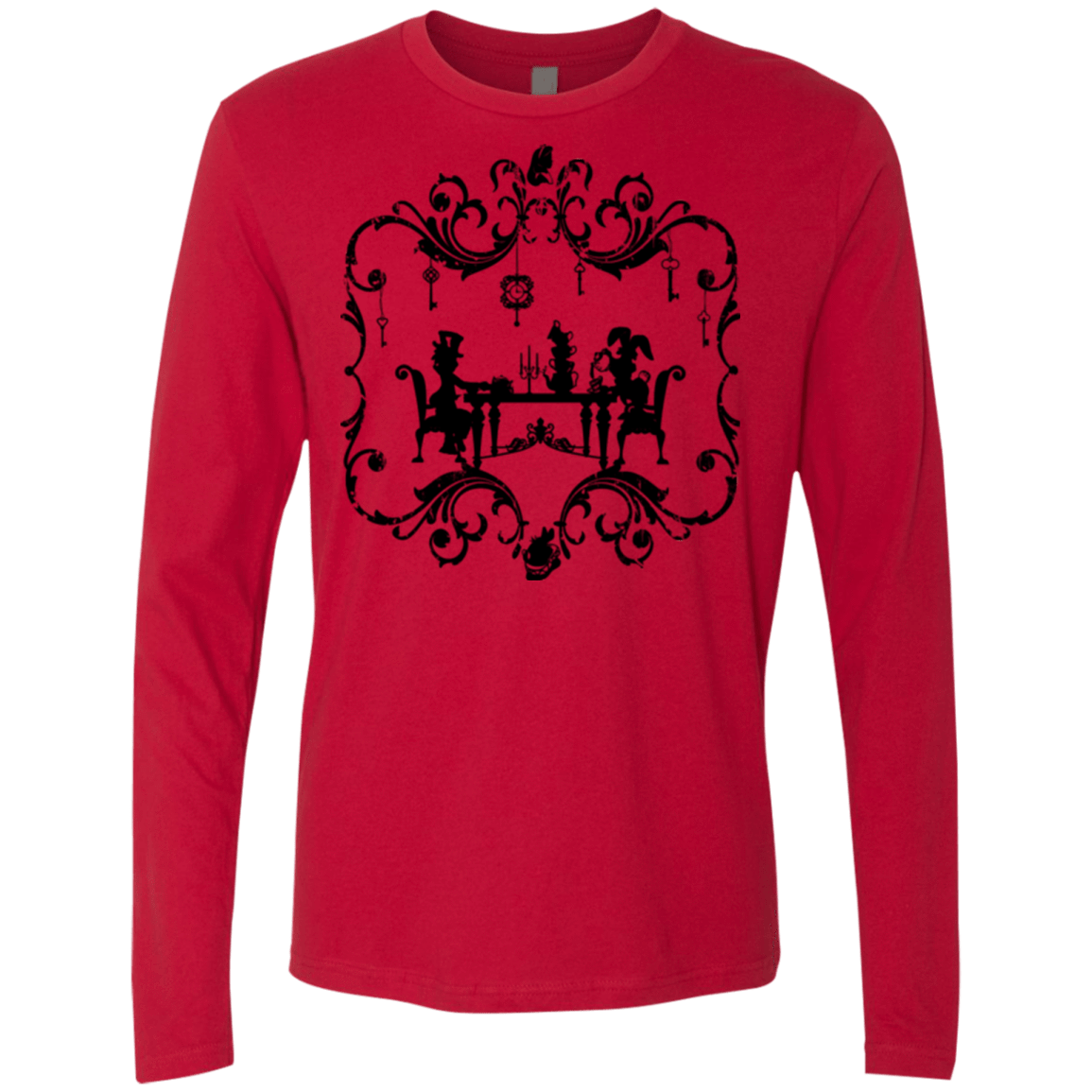 T-Shirts Red / Small It's Always Tea Time Men's Premium Long Sleeve