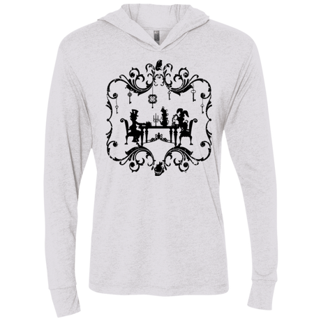 T-Shirts Heather White / X-Small It's Always Tea Time Triblend Long Sleeve Hoodie Tee