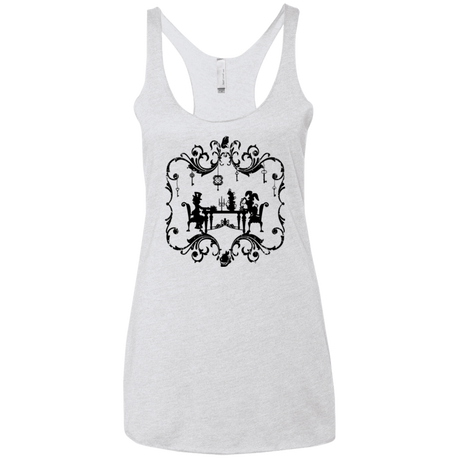 T-Shirts Heather White / X-Small It's Always Tea Time Women's Triblend Racerback Tank