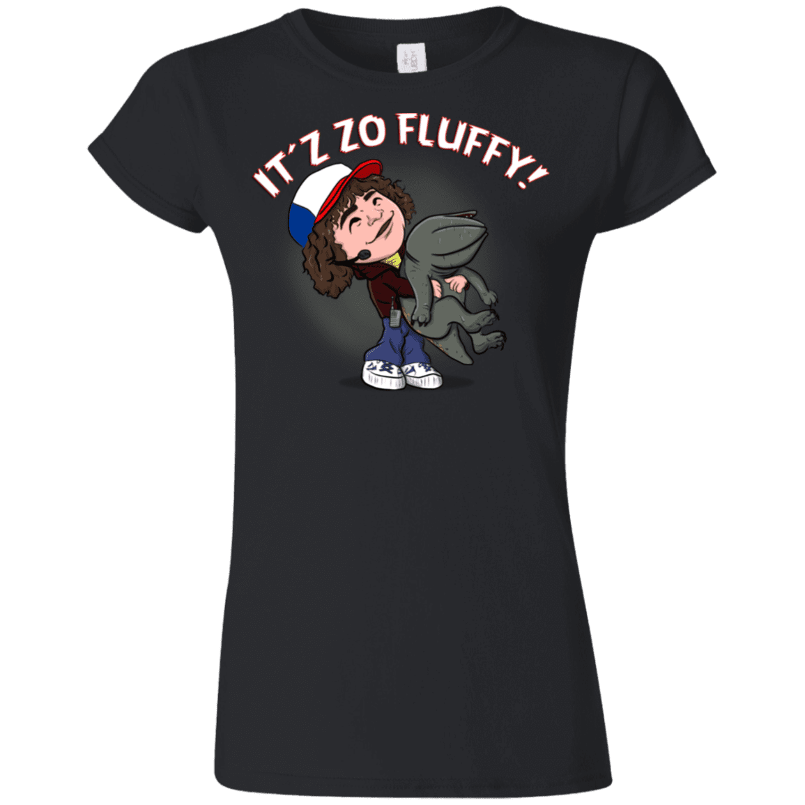 T-Shirts Black / S It´z Zo Fluffy Junior Slimmer-Fit T-Shirt