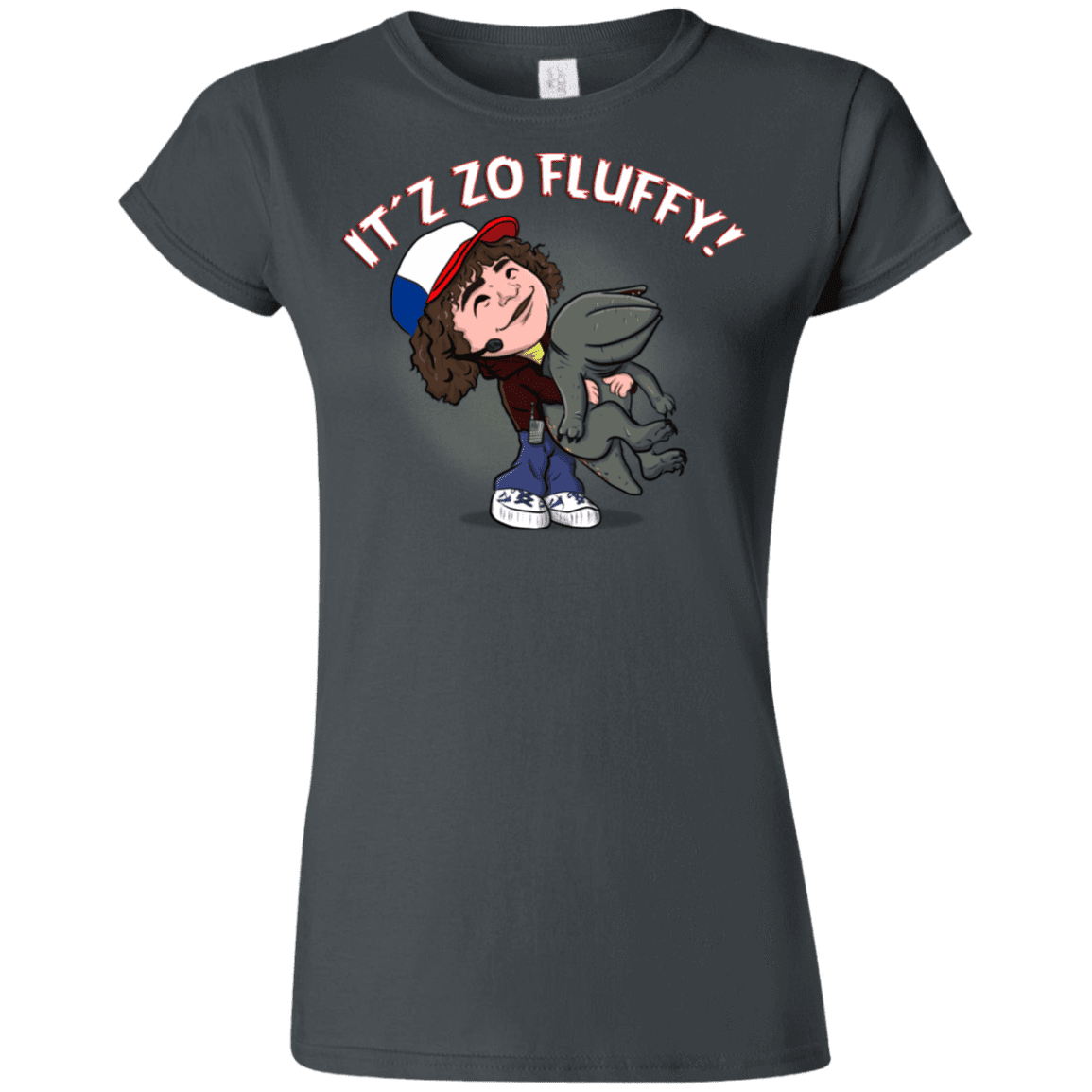 T-Shirts Charcoal / S It´z Zo Fluffy Junior Slimmer-Fit T-Shirt