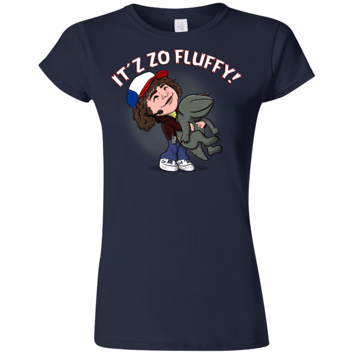 T-Shirts Navy / S It´z Zo Fluffy Junior Slimmer-Fit T-Shirt