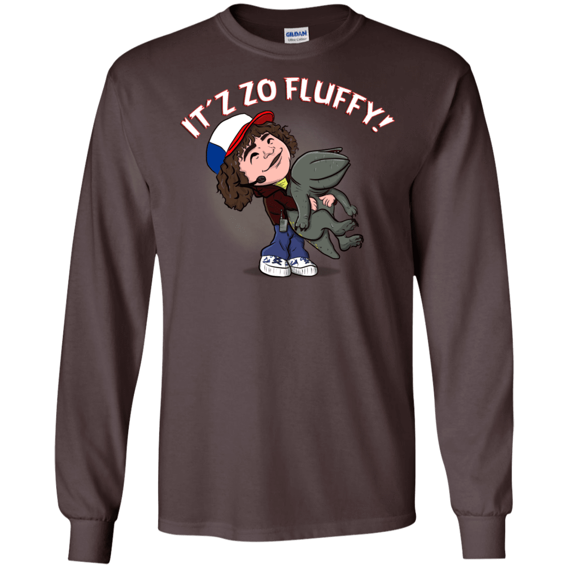 T-Shirts Dark Chocolate / S It´z Zo Fluffy Men's Long Sleeve T-Shirt