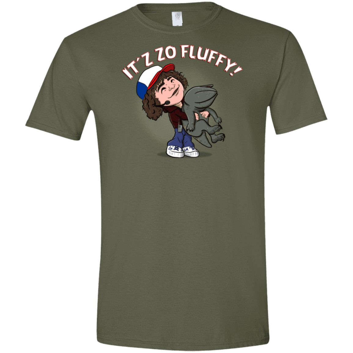 T-Shirts Military Green / S It´z Zo Fluffy Men's Semi-Fitted Softstyle
