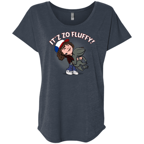 T-Shirts Vintage Navy / X-Small It´z Zo Fluffy Triblend Dolman Sleeve