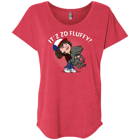 T-Shirts Vintage Red / X-Small It´z Zo Fluffy Triblend Dolman Sleeve