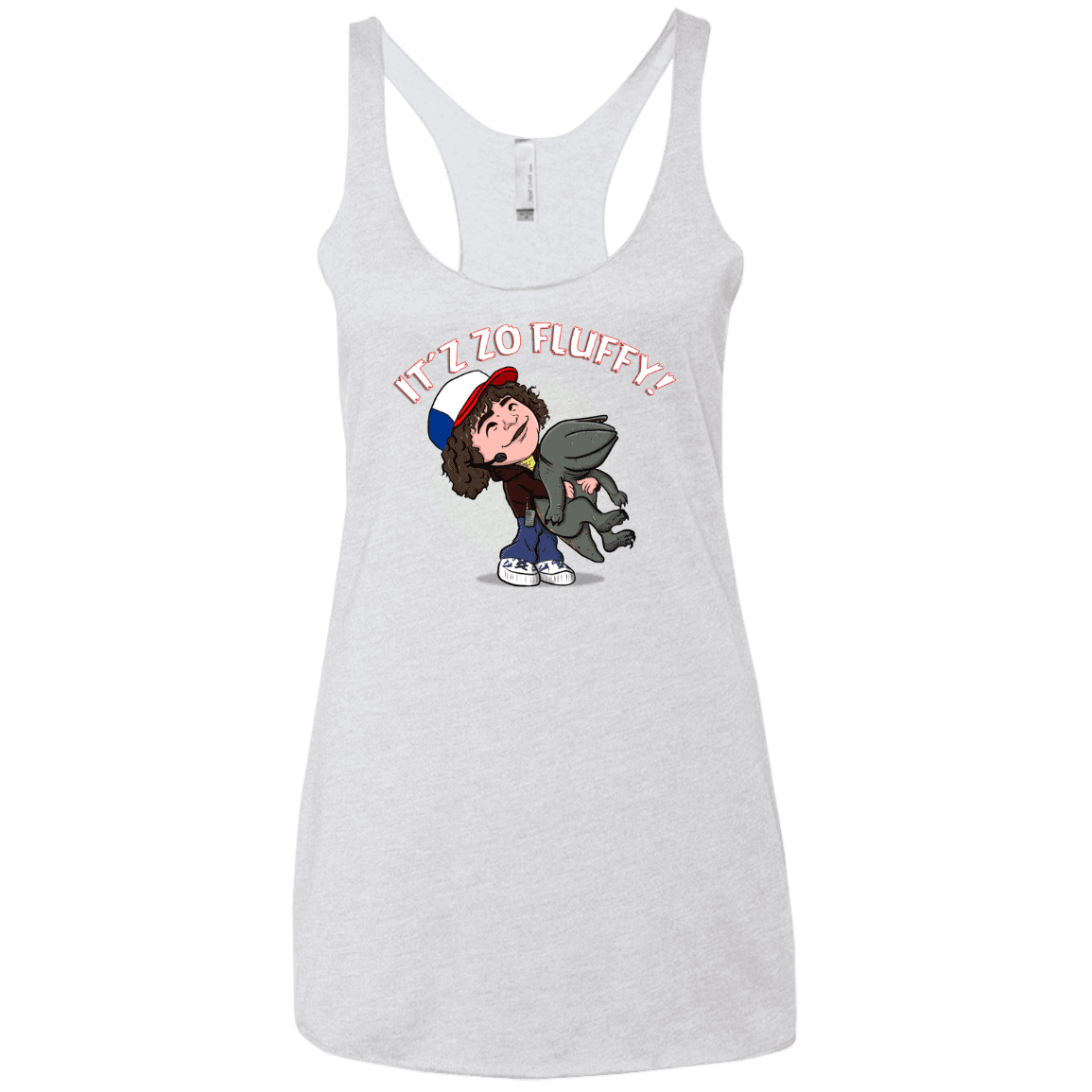T-Shirts Heather White / X-Small It´z Zo Fluffy Women's Triblend Racerback Tank