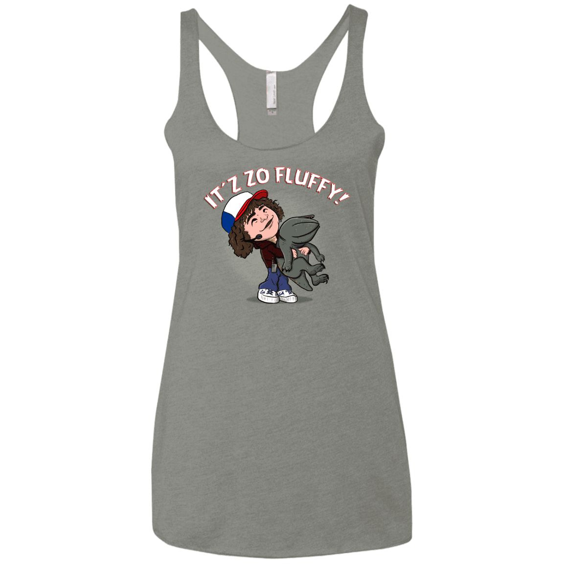 T-Shirts Venetian Grey / X-Small It´z Zo Fluffy Women's Triblend Racerback Tank