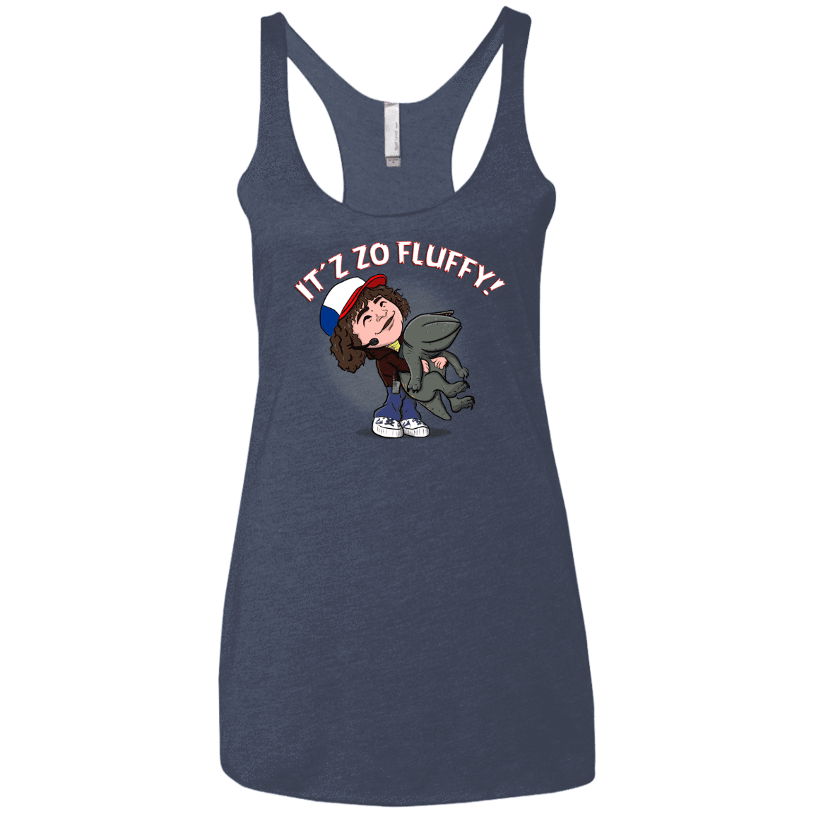 T-Shirts Vintage Navy / X-Small It´z Zo Fluffy Women's Triblend Racerback Tank