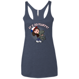 T-Shirts Vintage Navy / X-Small It´z Zo Fluffy Women's Triblend Racerback Tank