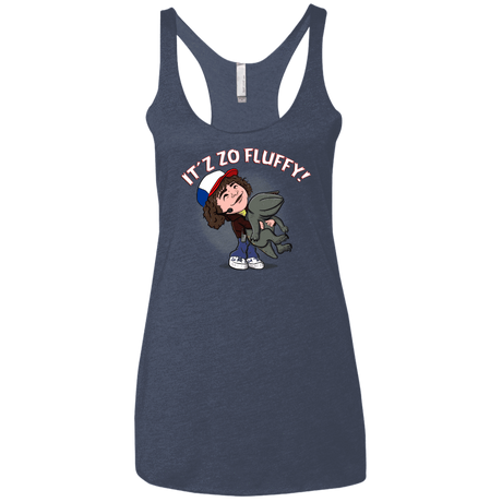 T-Shirts Vintage Navy / X-Small It´z Zo Fluffy Women's Triblend Racerback Tank