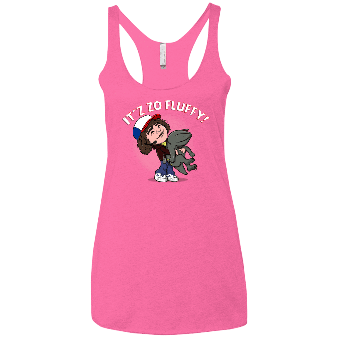 T-Shirts Vintage Pink / X-Small It´z Zo Fluffy Women's Triblend Racerback Tank