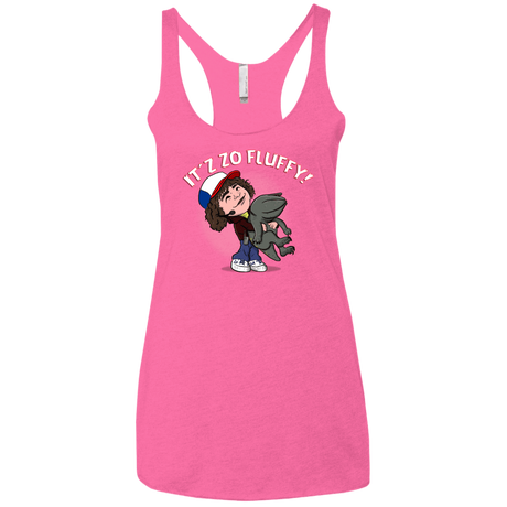 T-Shirts Vintage Pink / X-Small It´z Zo Fluffy Women's Triblend Racerback Tank