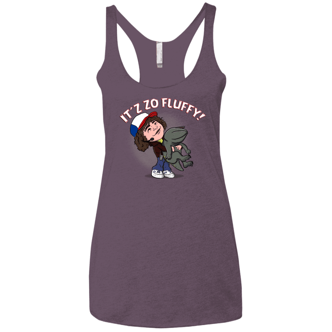 T-Shirts Vintage Purple / X-Small It´z Zo Fluffy Women's Triblend Racerback Tank