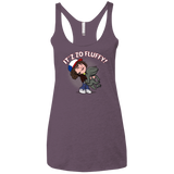 T-Shirts Vintage Purple / X-Small It´z Zo Fluffy Women's Triblend Racerback Tank