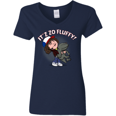 T-Shirts Navy / S It´z Zo Fluffy Women's V-Neck T-Shirt