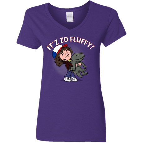 T-Shirts Purple / S It´z Zo Fluffy Women's V-Neck T-Shirt