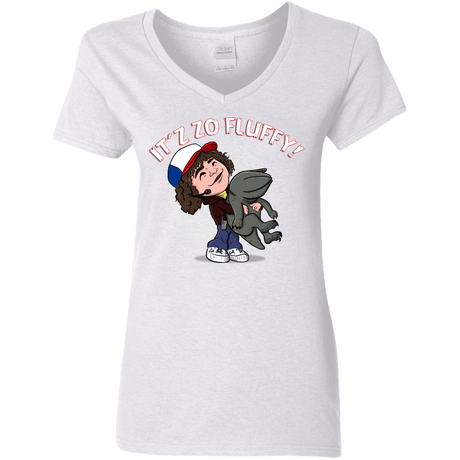 T-Shirts White / S It´z Zo Fluffy Women's V-Neck T-Shirt