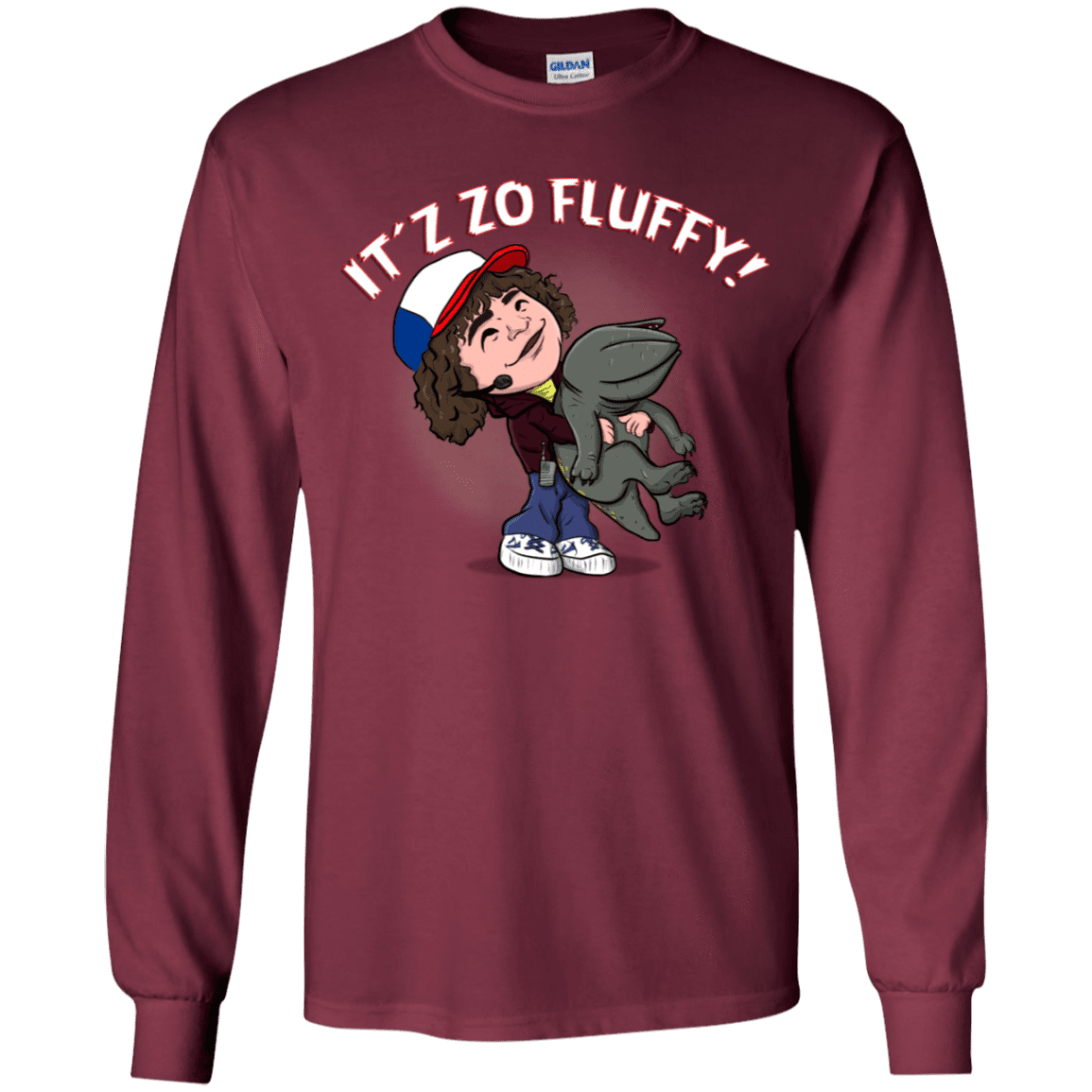 T-Shirts Maroon / YS It´z Zo Fluffy Youth Long Sleeve T-Shirt