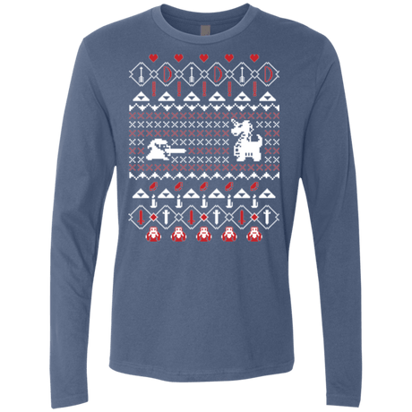 T-Shirts Indigo / Small Its Dangerous To Go Alone At Christmas Men's Premium Long Sleeve