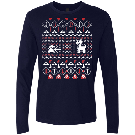T-Shirts Midnight Navy / Small Its Dangerous To Go Alone At Christmas Men's Premium Long Sleeve