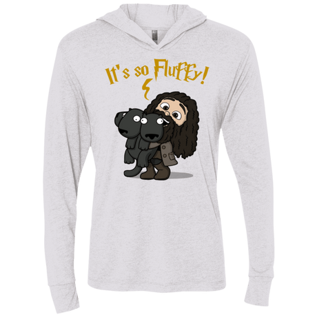 T-Shirts Heather White / X-Small Its So Fluffy Triblend Long Sleeve Hoodie Tee