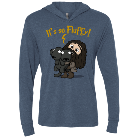 T-Shirts Indigo / X-Small Its So Fluffy Triblend Long Sleeve Hoodie Tee