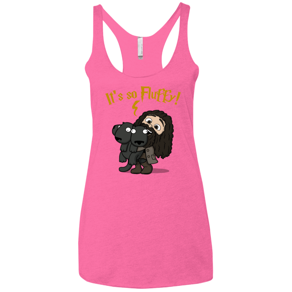 T-Shirts Vintage Pink / X-Small Its So Fluffy Women's Triblend Racerback Tank