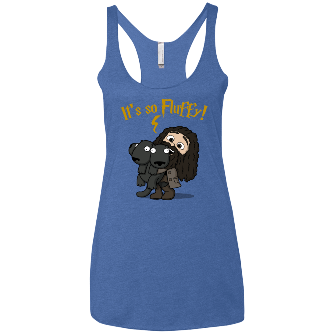 T-Shirts Vintage Royal / X-Small Its So Fluffy Women's Triblend Racerback Tank