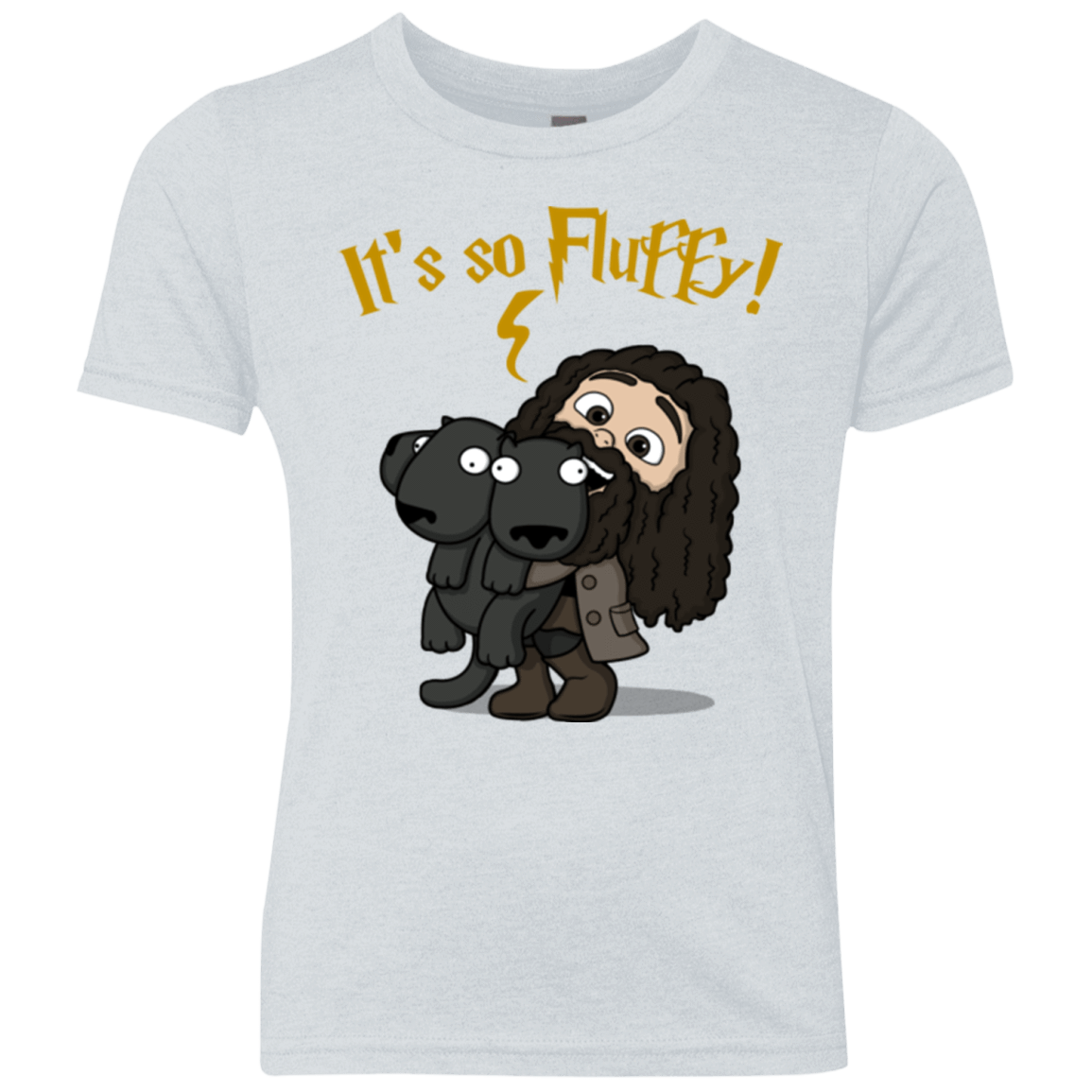 T-Shirts Heather White / YXS Its So Fluffy Youth Triblend T-Shirt