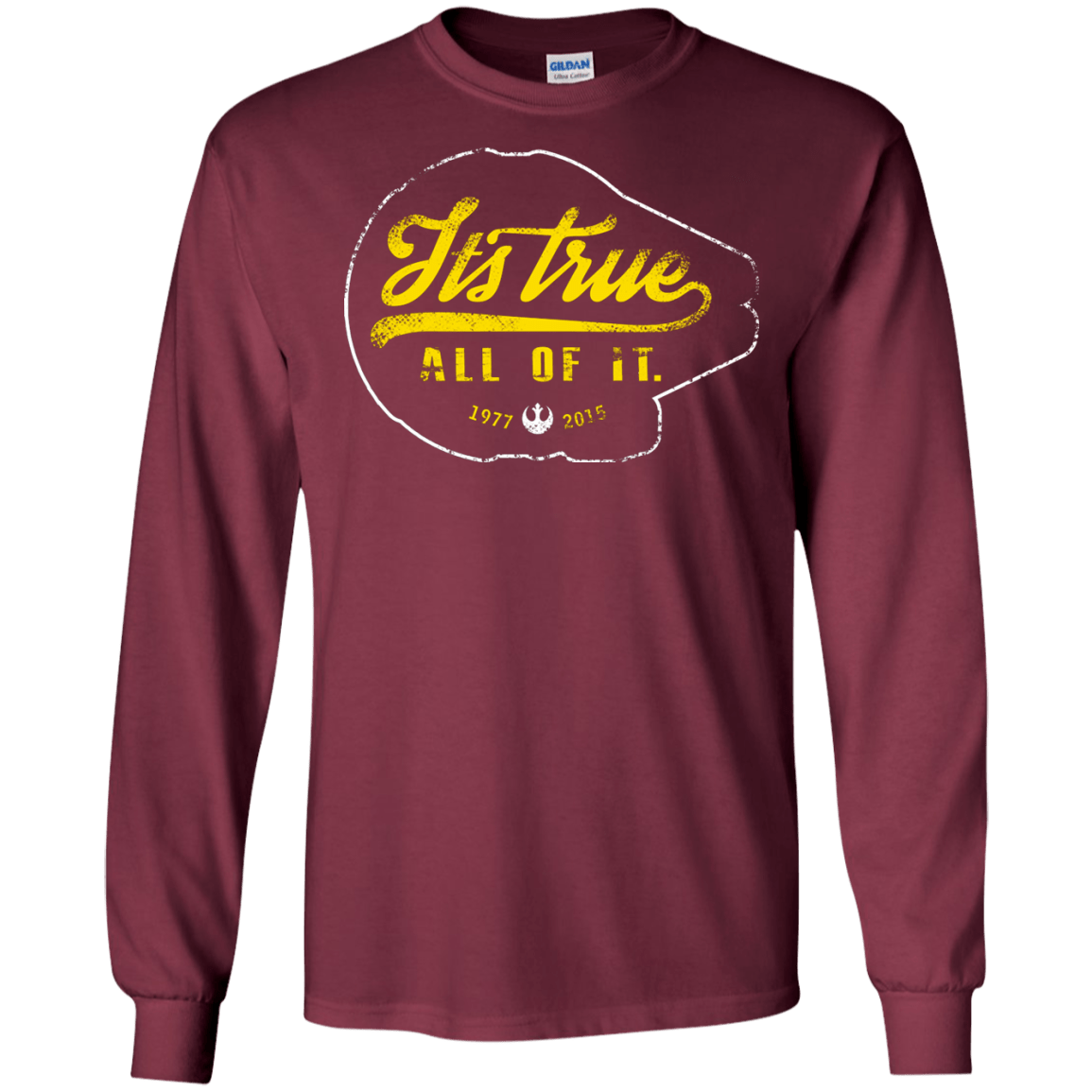 T-Shirts Maroon / S Its True Men's Long Sleeve T-Shirt