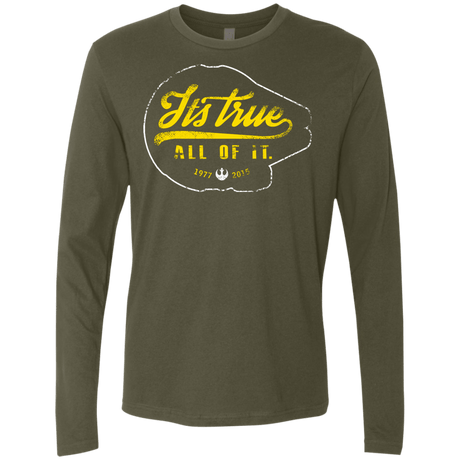 T-Shirts Military Green / S Its True Men's Premium Long Sleeve