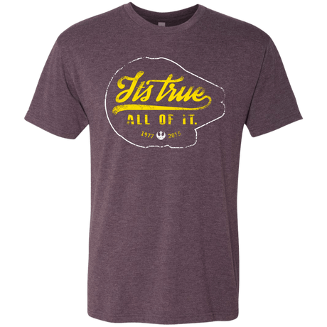 T-Shirts Vintage Purple / S Its True Men's Triblend T-Shirt