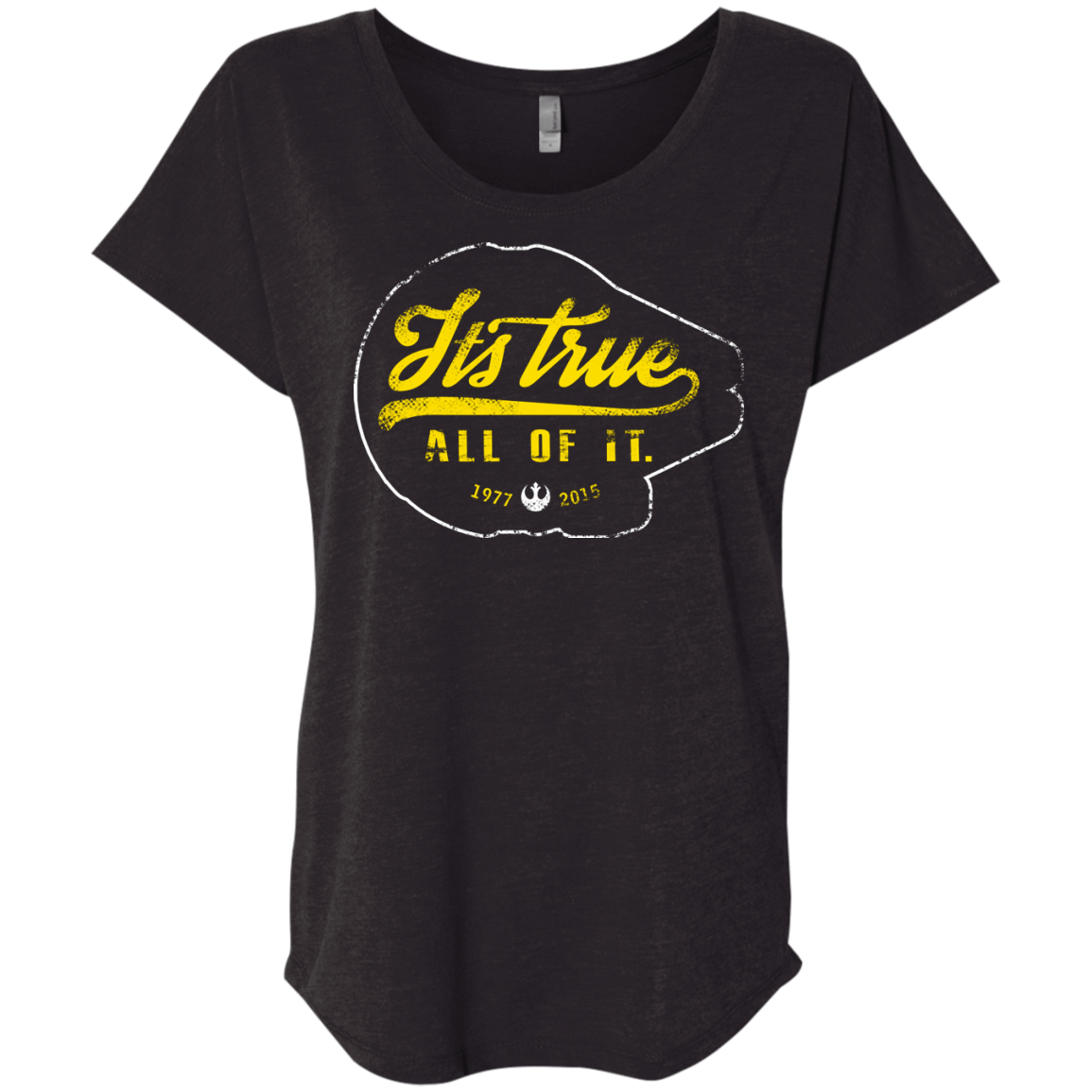 T-Shirts Vintage Black / X-Small Its True Triblend Dolman Sleeve